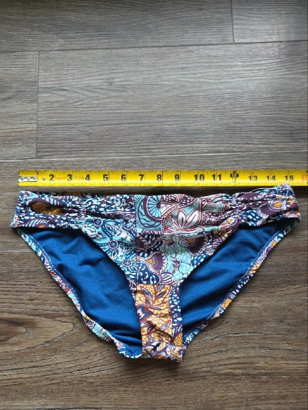Nwot Bar III Blue Floral Print Bikini Bottom Size Medium
